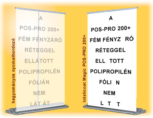 a pos-pro plusz fényzáró réteggel ellátott polipropilén fólián nem lát át